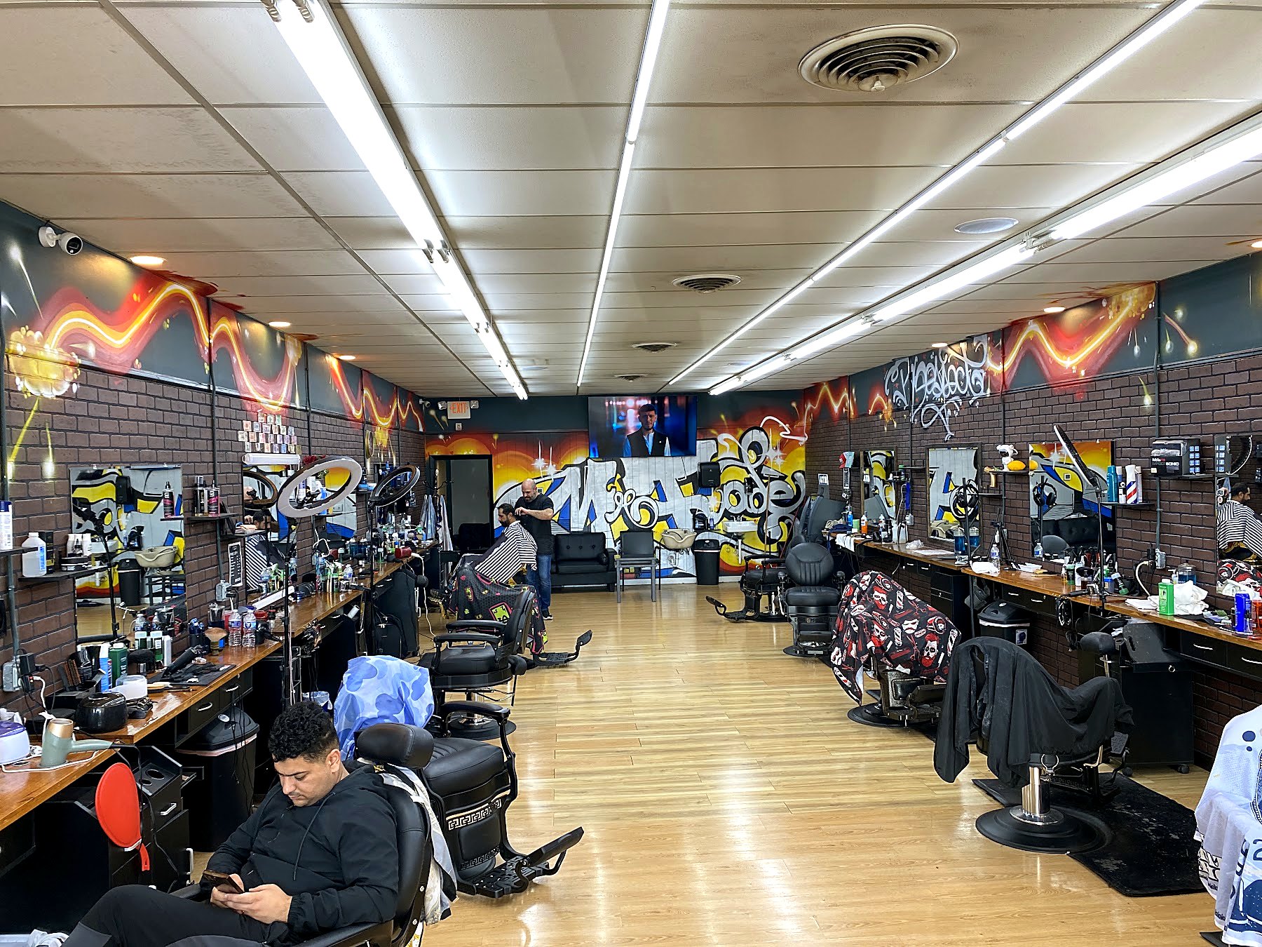 Inside Mr Fade Barbershop