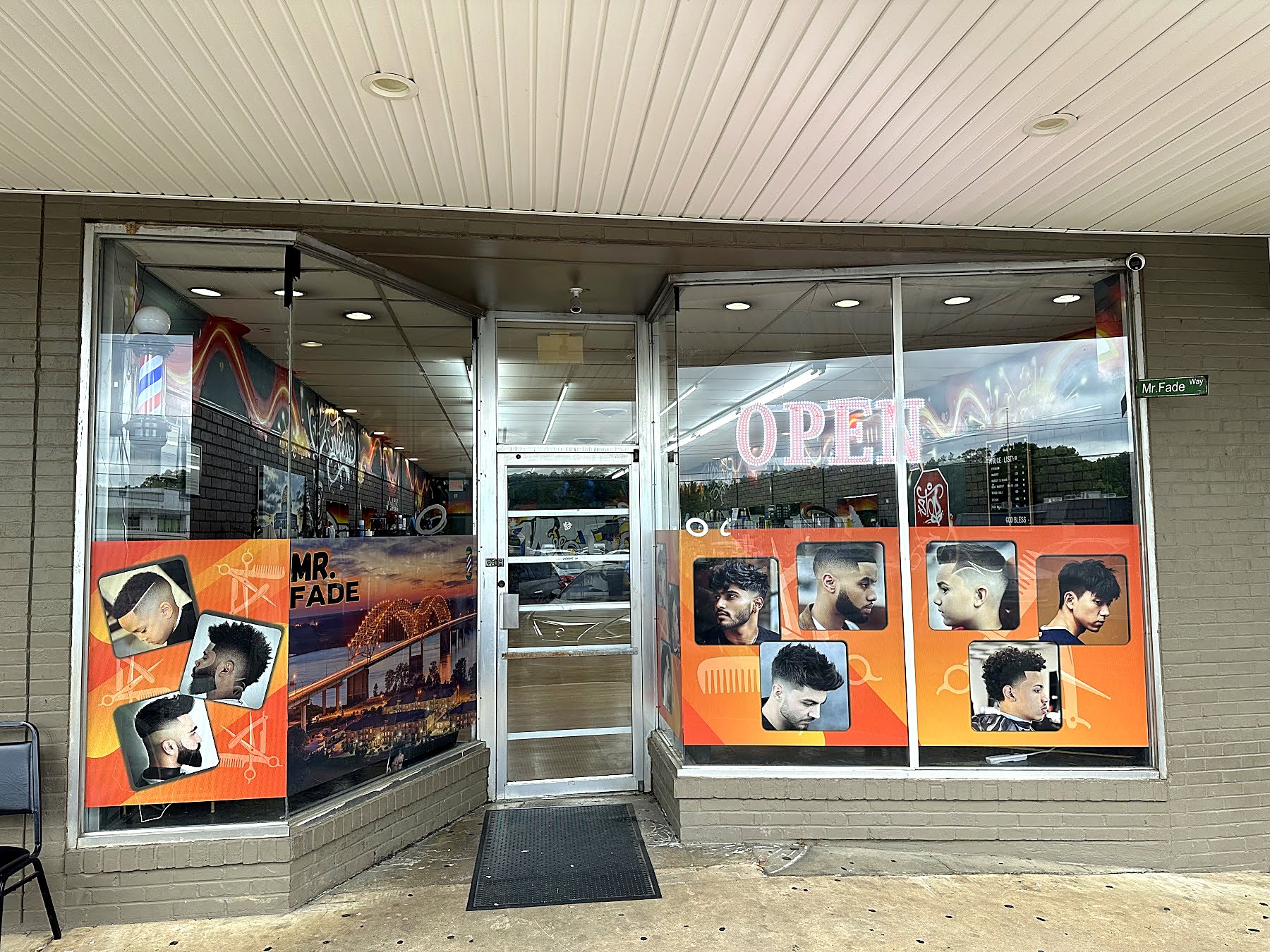 Mr Fade storefront in Bell Plaza